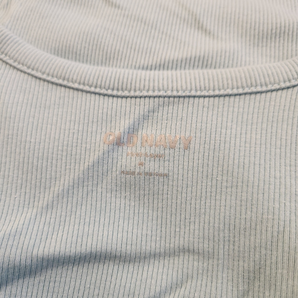 Old Navy First-Layer Slim-Fit Rib-Knit Tank Top for Women Light Blue m - Picture 10 of 11